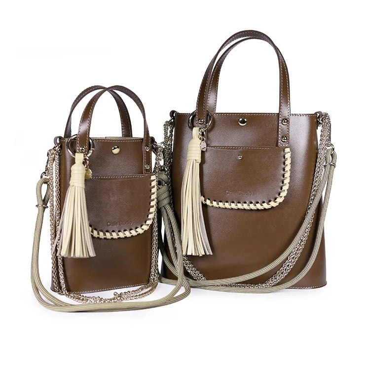 Sac bandoulière / Sac seau - Grand Ame Bronzo Vanille