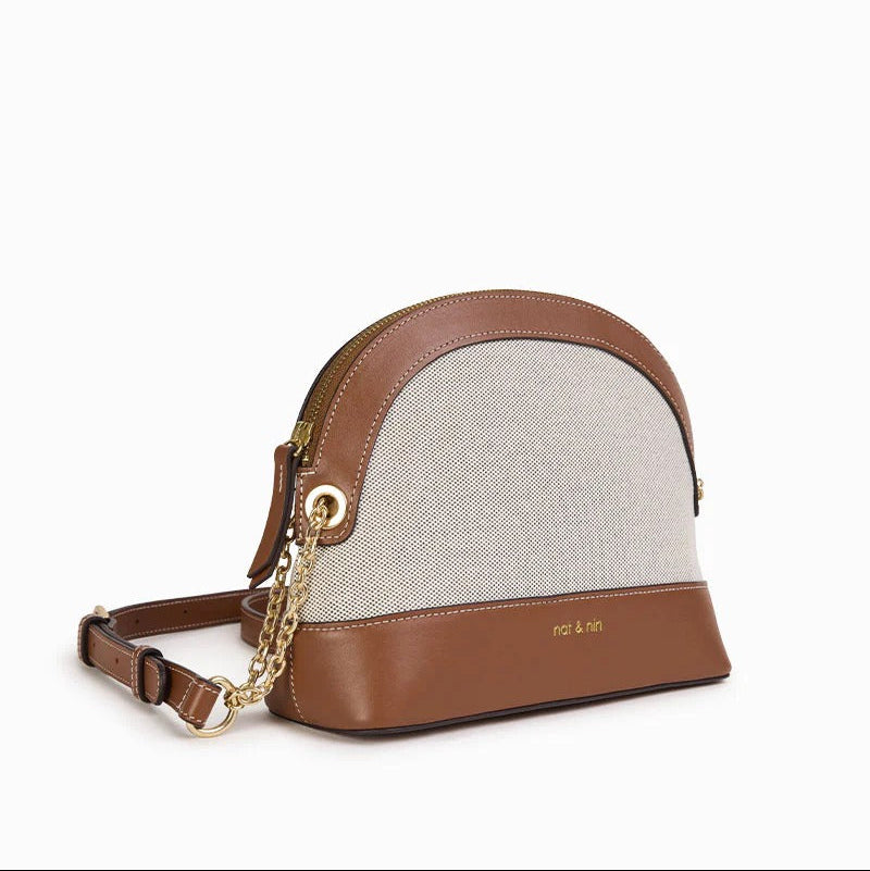 Sac bandoulière - Juliet Toile Noisette