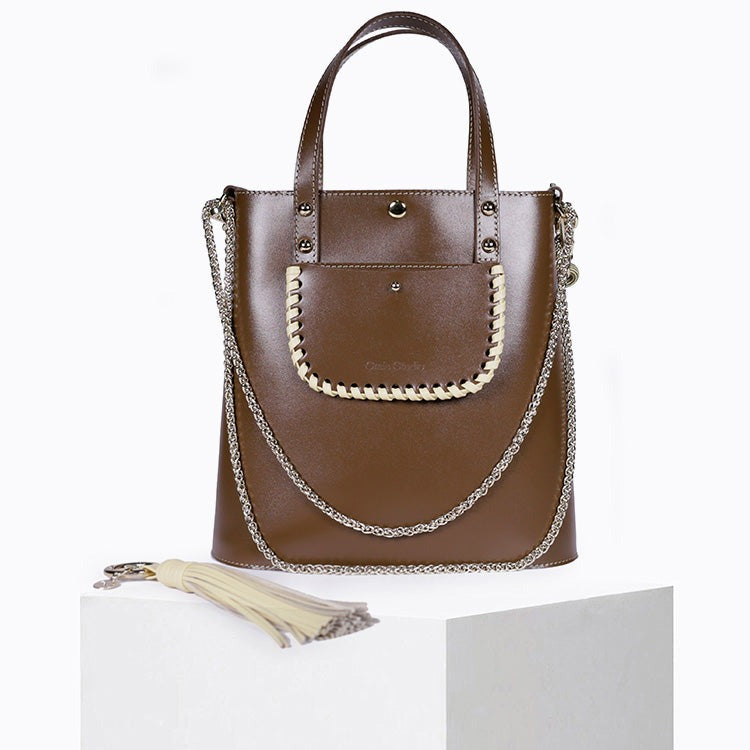 Sac bandoulière / Sac seau - Grand Ame Bronzo Vanille