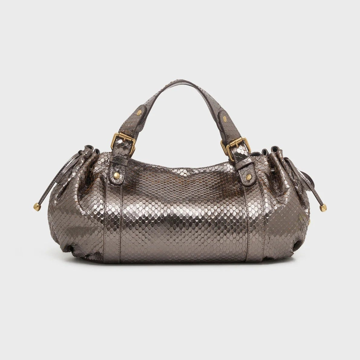 Sac à main  - 24H Gris métallisé Gris effet python