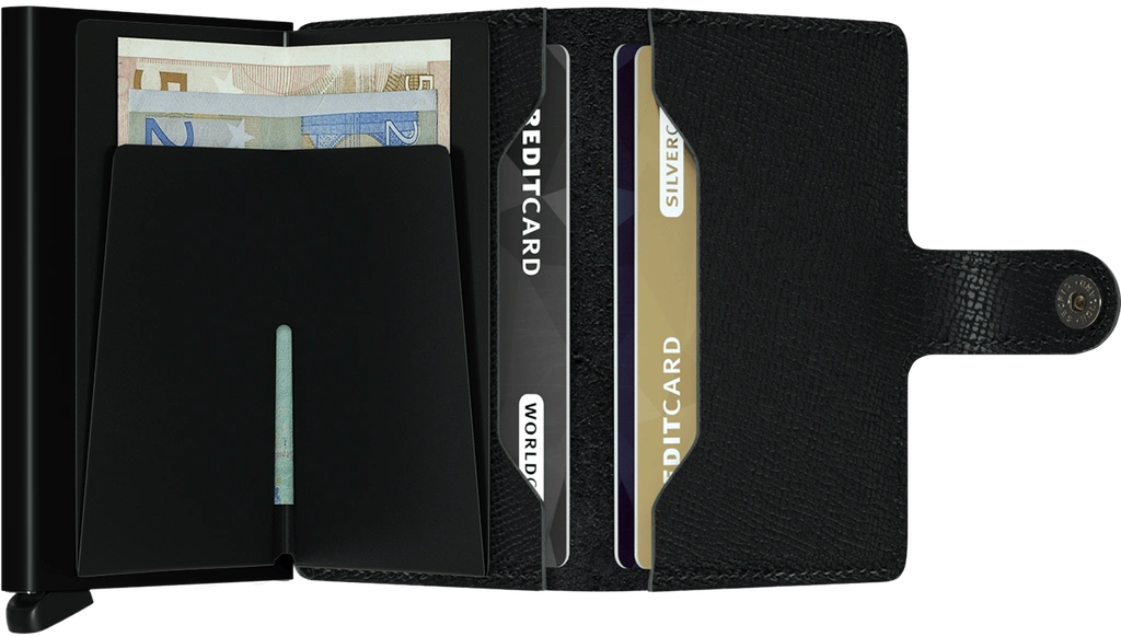 Porte cartes RFID - Miniwallet Crisple Black