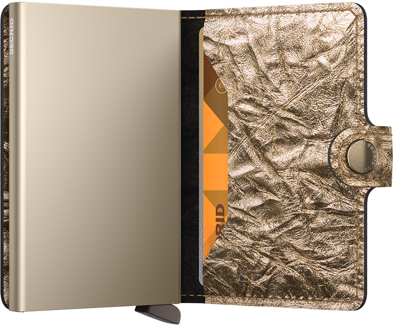 Porte cartes RFID - Miniwallet Crunch Gold