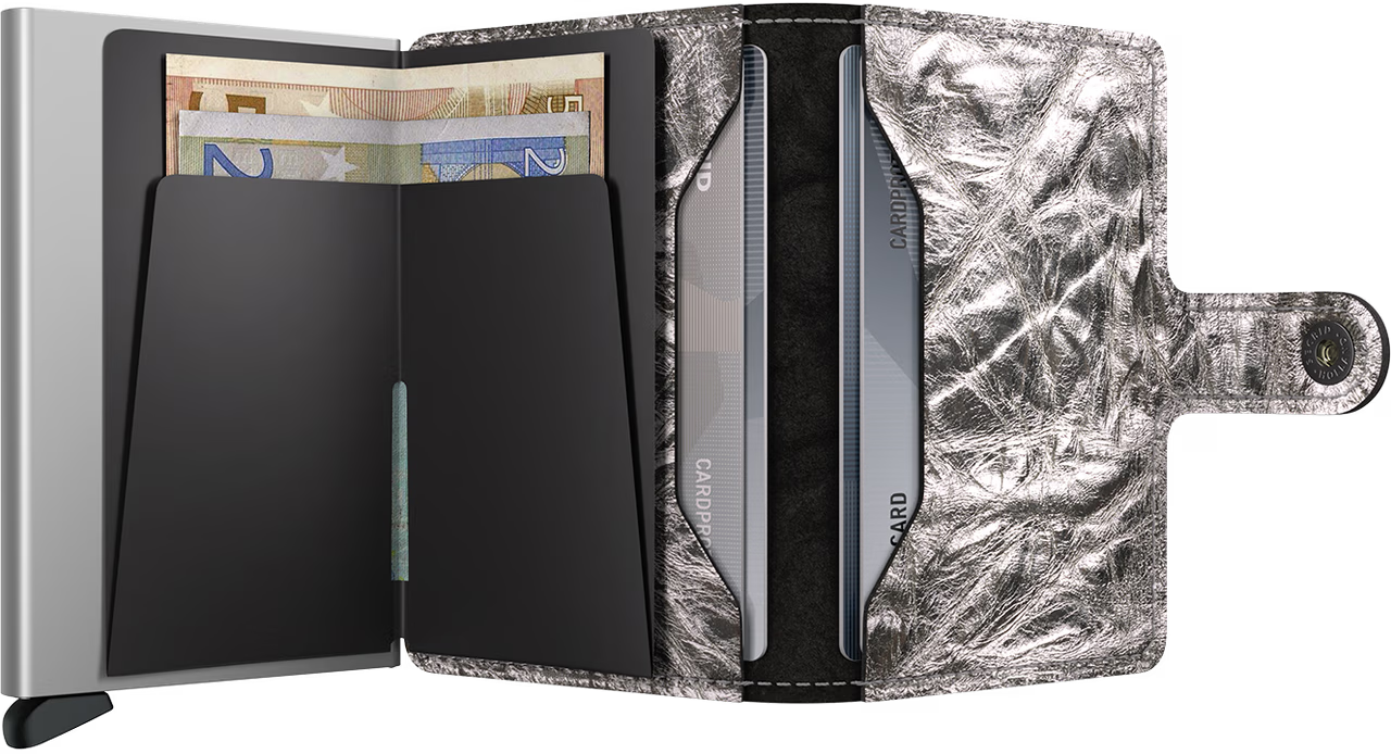 Porte cartes RFID - Miniwallet Crunch Silver