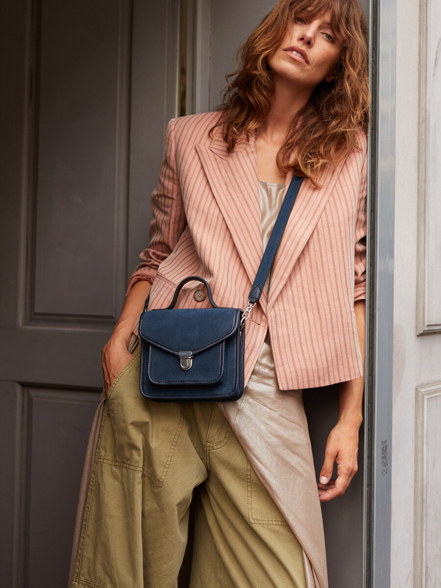 Sac Bandoulière - Mlle George XS - Bleu Nuit Velours