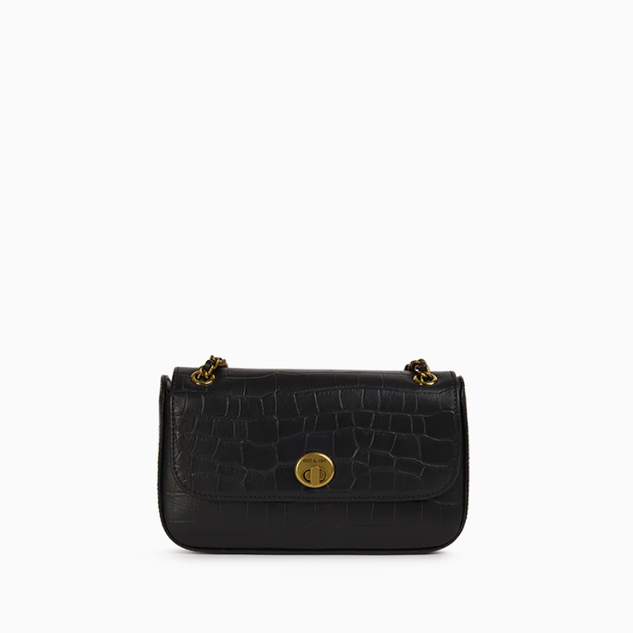 Sac à main - Mini Grace Croco Noir