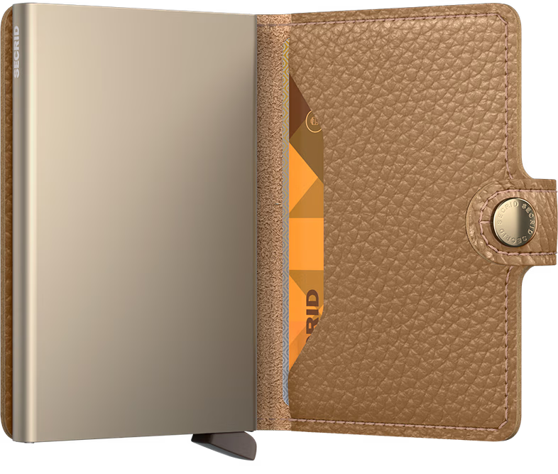 Porte cartes RFID - Miniwallet Pebble Capuccino