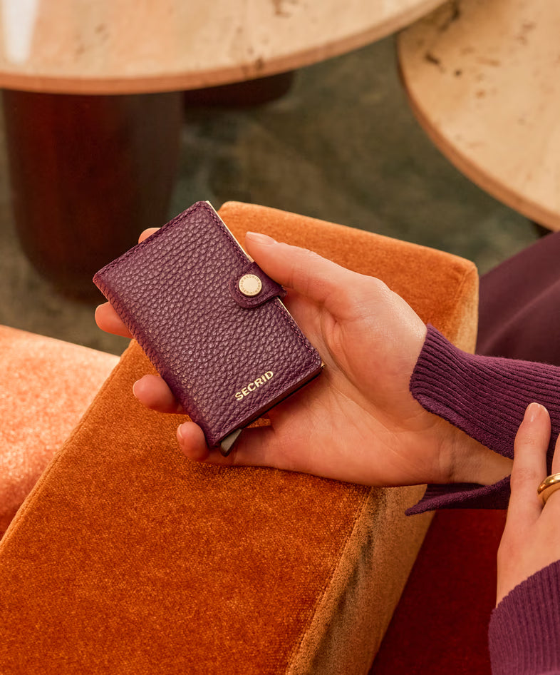 Porte cartes RFID - Miniwallet Pebble Grape