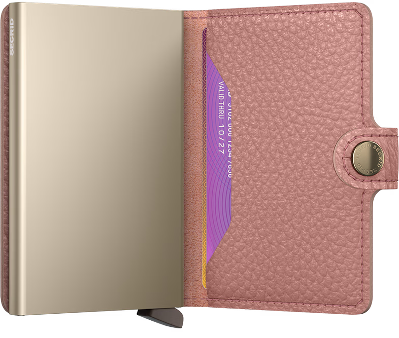 Porte cartes RFID - Miniwallet Pebble Rose