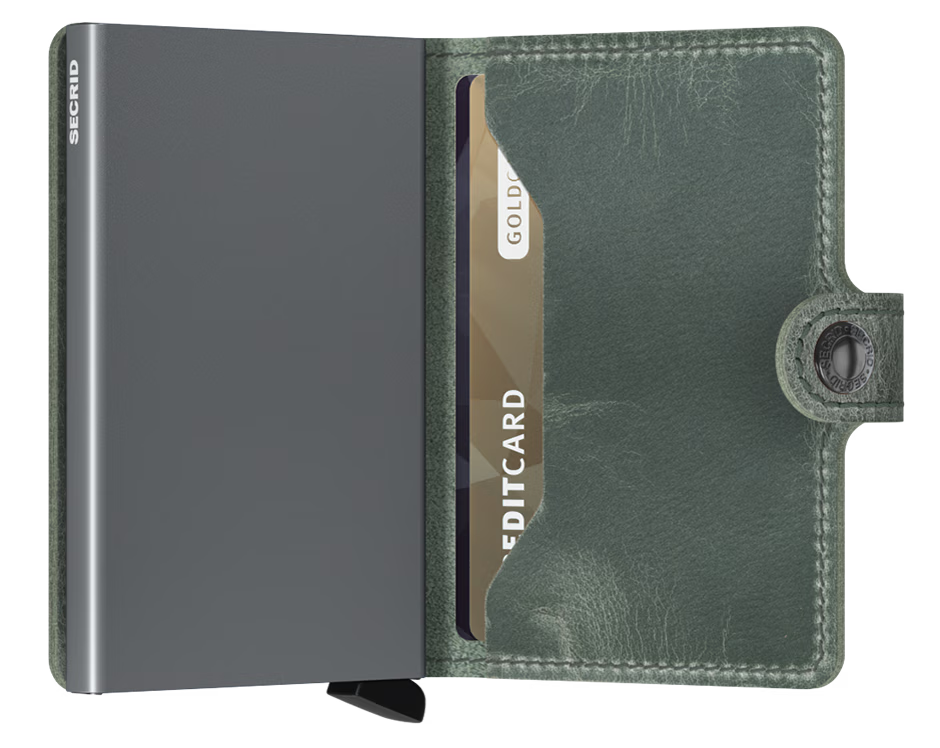 Porte cartes RFID - Miniwallet Vintage Sage