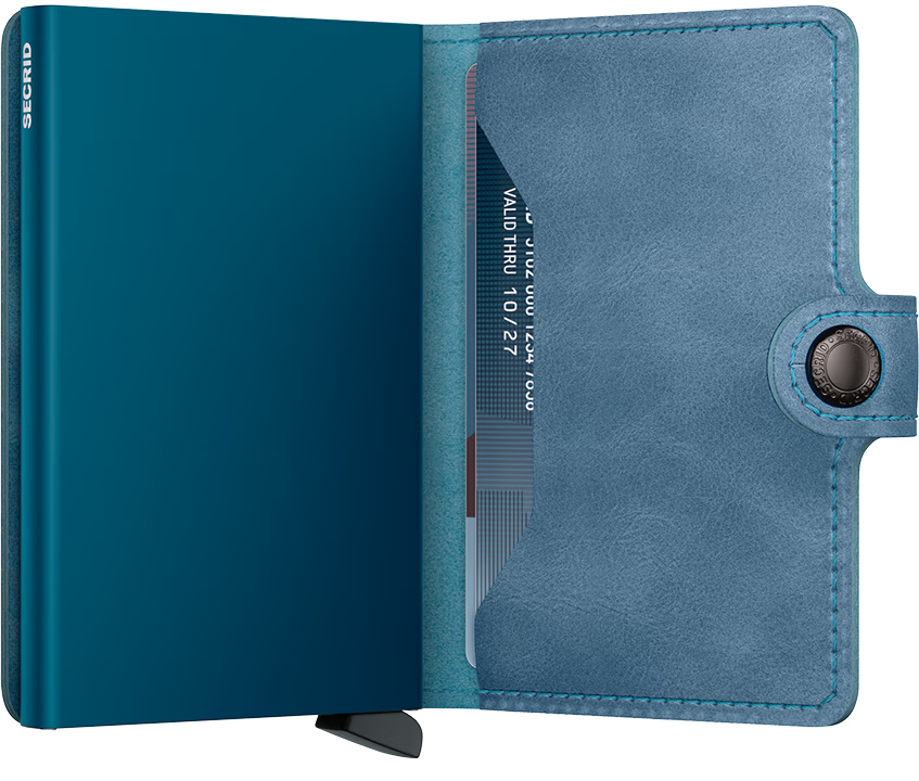 Porte cartes RFID - Miniwallet Vintage Teal