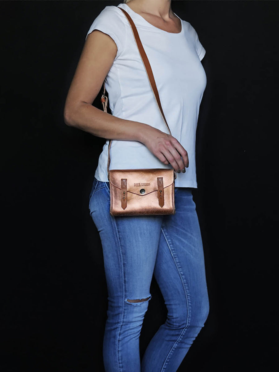Sac Bandoulière - Le Mini Indispensable - Or Rose