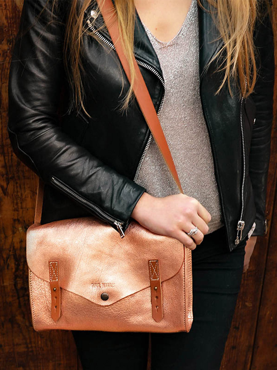 Sac Bandoulière - L'Indispensable - Or Rose