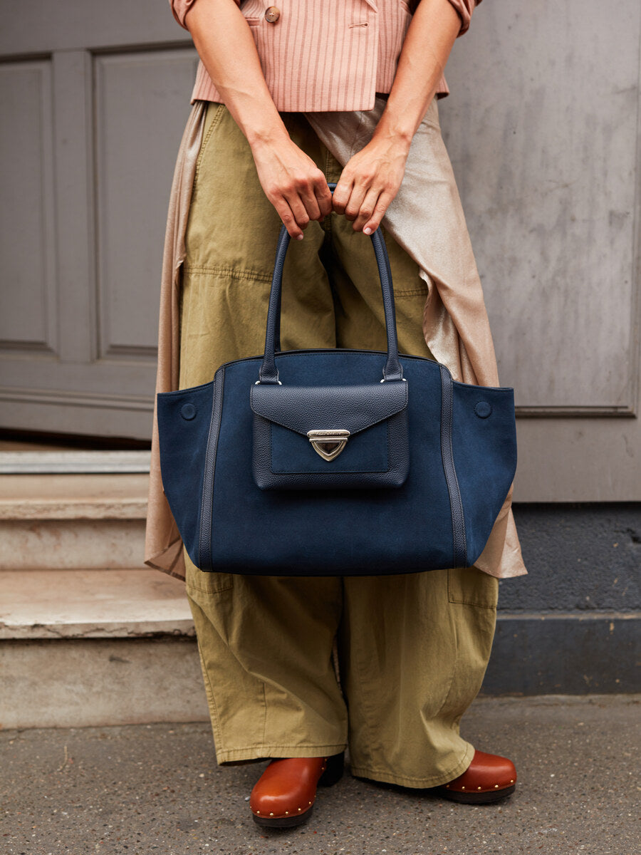 Grand Cabas - LeCaprice - Bleu Nuit Velours