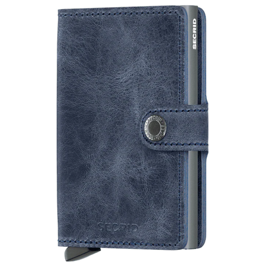 Porte cartes RFID  - Miniwallet Vintage Blue