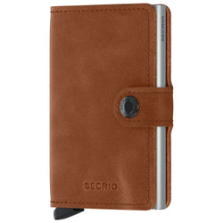 Porte cartes RFID- Miniwallet Vintage Cognac