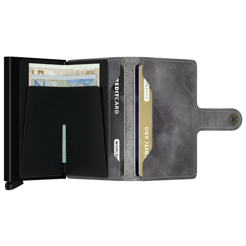Porte cartes RFID- Miniwallet Vintage Grey