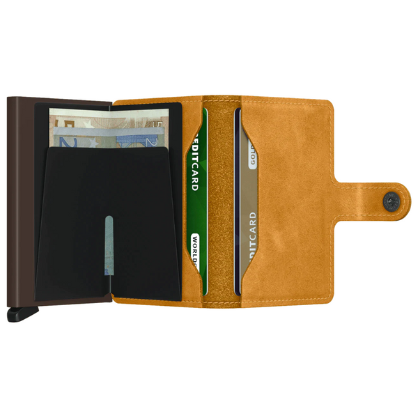 Porte cartes RFID - Miniwallet Vintage Ochre