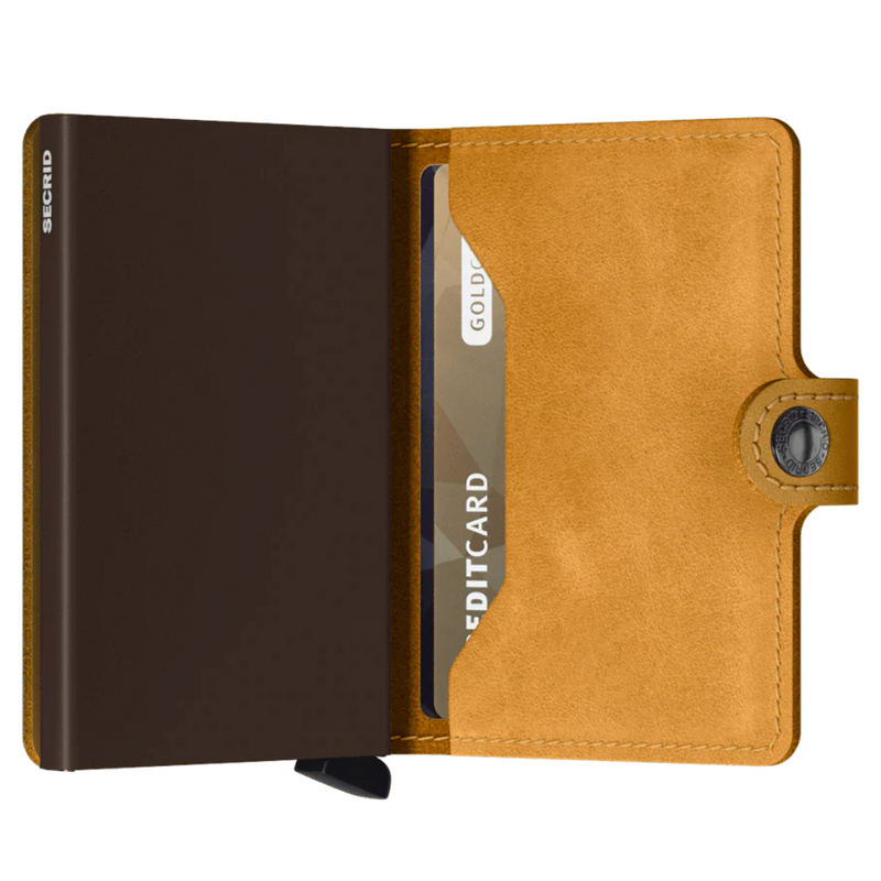 Porte cartes RFID - Miniwallet Vintage Ochre