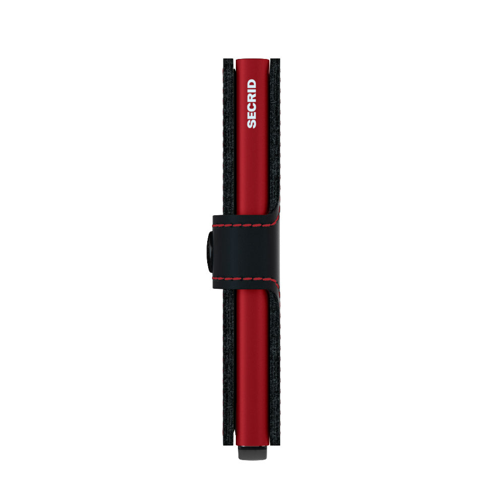 Porte cartes RFID- Miniwallet Matte Black & Red